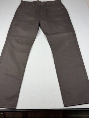 Knockout Jeans Mens 36x34 Brown Straight Leg Y2K Skater Denim JT61